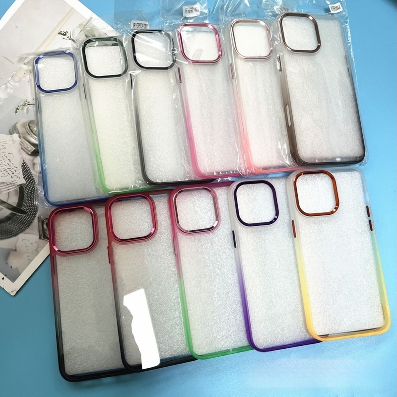 DIY bevágásokkal készült Gold Shield tok iPhone 17 Pro Maxhoz, gradient piros fémkerettel