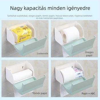 Műanyag papírzsepi doboz, vízálló, modell 016-H508, modern minimalista stílus, alkalmas hálószoba, hotel, étterem és konyha számára