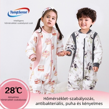 Pamut gyerekeknek szóló osztott lábú alvássapka ősz–télre, vastag, antibakteriális, csecsemőknek és kisgyermekeknek
