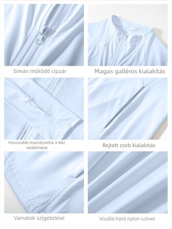 Női kapucnis könnyű szélvédő nylon anyagból, UV-védelem 80, légáteresztő, nyárra, szabadidős tevékenységekhez (futás, túrázás, kemping)