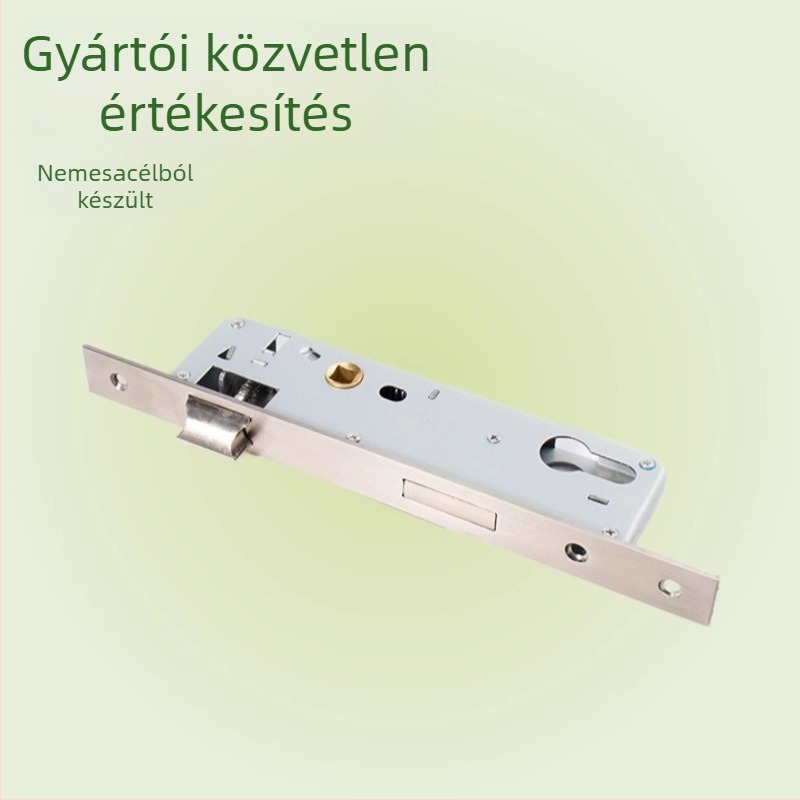 Rozsdamentes acél fogantyú-zártest plasztikacél ajtóhoz — 85-ös sorozat, nyitás kulccsal, lopás elleni telepítés