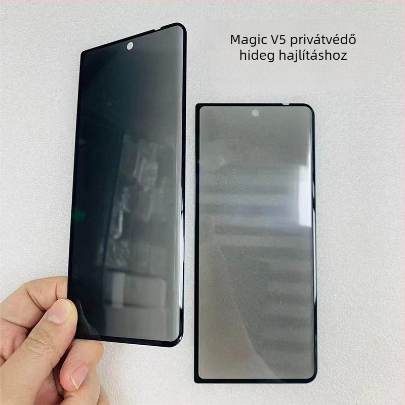Honor Magic V5 és V3-höz készült edzett üveg előlapos kijelzővédő, HD, képernyővédelmi magánélet-védelem, ujjlenyomat-elleni, ütésálló, automatikus javítás