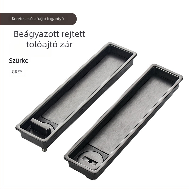 Csúszó ajtó zár szekrényekhez és faajtókhoz, cinkötvözet, modell Dfl-075a / Dfl-076a, Difule, modern minimalista stílus