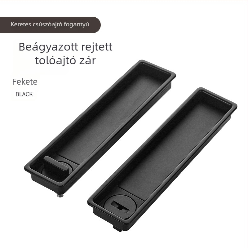 Csúszó ajtó zár szekrényekhez és faajtókhoz, cinkötvözet, modell Dfl-075a / Dfl-076a, Difule, modern minimalista stílus