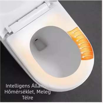 WC-ülőke termosztátos fűtéssel, klasszikus nagy U alak, elektromos fűtés állandó hőmérséklettel, PP anyag, állítható furatköz 12–17 cm