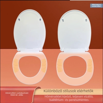 WC-ülőke termosztátos fűtéssel, klasszikus nagy U alak, elektromos fűtés állandó hőmérséklettel, PP anyag, állítható furatköz 12–17 cm
