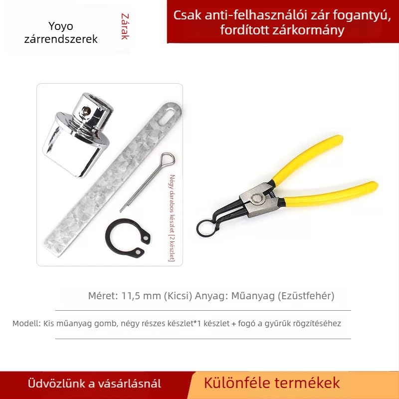 Zárszerkezetes ajtófogantyú, modell 1001, anyag: vas, cél: biztonsági ajtók, stílus: modern és minimalist