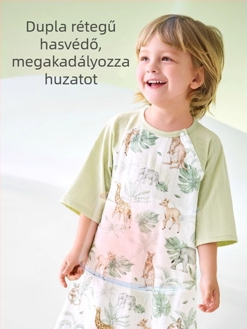 Gyerekeknek tervezett egyszemetes alvózsák, 100% pamutból, pamut béléssel, cartoon mintával, antibakteriális és nedvességelvezető