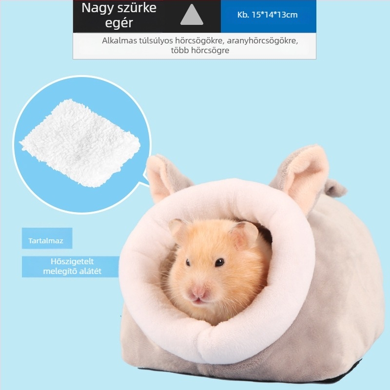 Háziállatok téli melegedőfészek — anyag: selyem virág; téli menedék kisméretű állatoknak