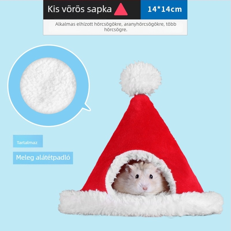 Háziállatok téli melegedőfészek — anyag: selyem virág; téli menedék kisméretű állatoknak