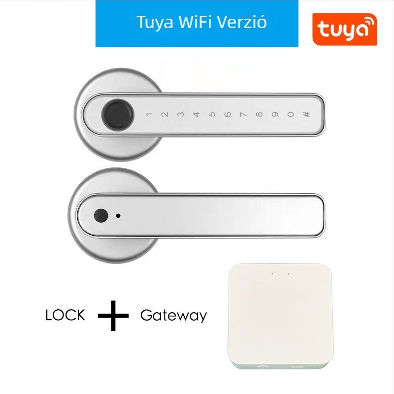 M3 Okos zár fa- és üvegajtókhoz — 100 ujjlenyomat-tárolás, >100000 kinyitás, 0,5 s olvasási idő, működési hőmérséklet 20–65°C