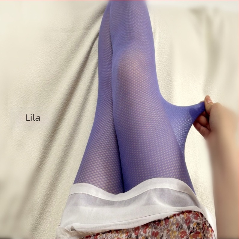 Női harisnyanadrág kivágott hálós jacquard mintával, lélegző, láthatatlan, izzadságot felszívó, 70-80% nylon