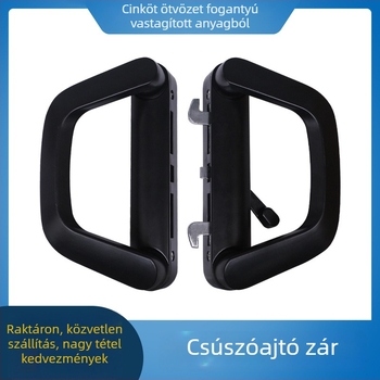Fogantyús tolóajtózár – modell Butt sliding door lock; anyag: cinkötvözet; stílus: modern minimalist; alkalmazás: tolóajtó; kulccsal zárható