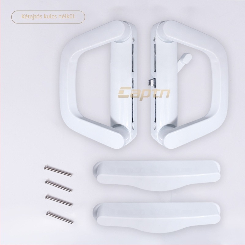 Fogantyús tolóajtózár – modell Butt sliding door lock; anyag: cinkötvözet; stílus: modern minimalist; alkalmazás: tolóajtó; kulccsal zárható