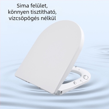 Állandó hőmérsékletű intelligens WC-ülőke, PP panelból, állítható furatköz, minimalist stílus, távirányító nélkül.