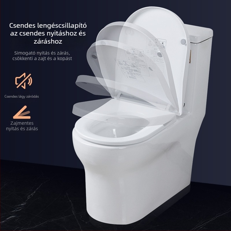 Állandó hőmérsékletű intelligens WC-ülőke, PP panelból, állítható furatköz, minimalist stílus, távirányító nélkül.