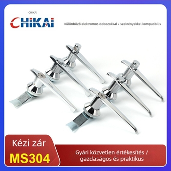 MS304-1 zárható ajtófogantyú elosztó dobozokhoz, cinkötvözet, modern minimalista stílus