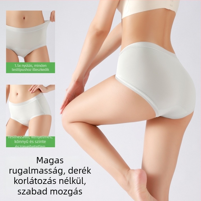 Női modal alsónemű pamutbetéttel, antibakteriális, meghosszabbított ágyéktáj, középmagas derék