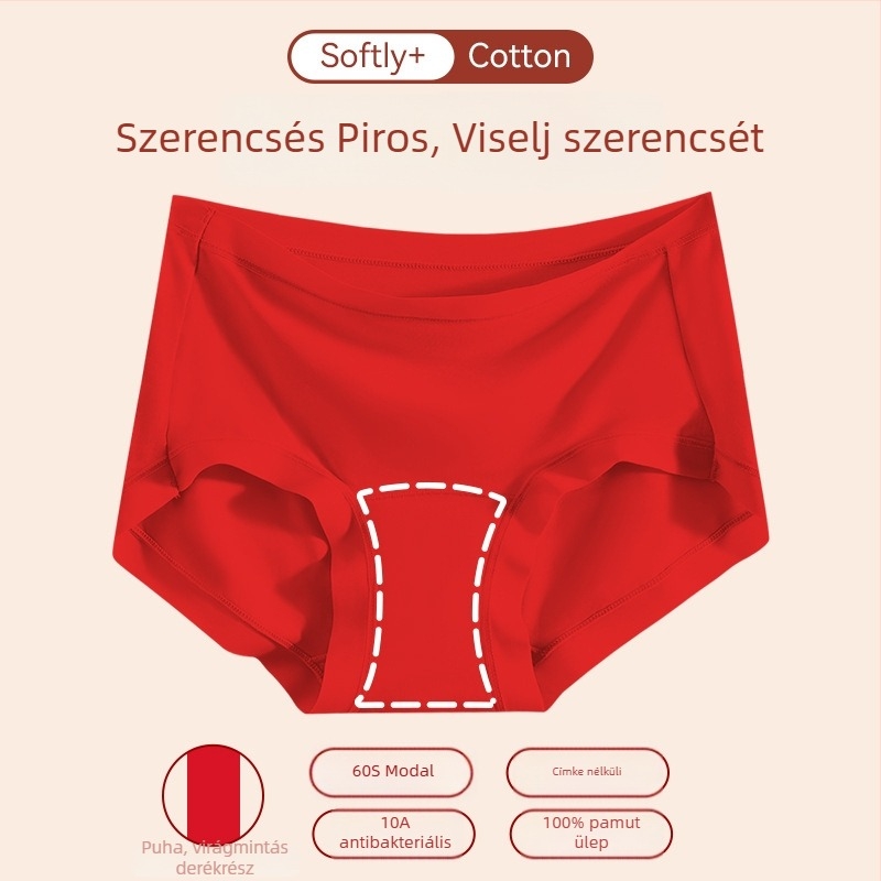 Női modal alsónemű pamutbetéttel, antibakteriális, meghosszabbított ágyéktáj, középmagas derék