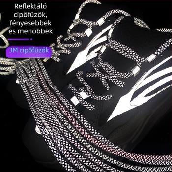 Fényvisszaverő kör alakú cipőfűzőkkel Yeezy 350, 700 és 500 sorozatú sneakers (gumi talp)