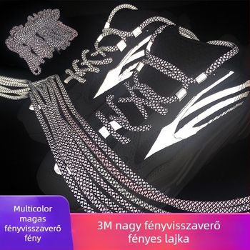 Fényvisszaverő kör alakú cipőfűzőkkel Yeezy 350, 700 és 500 sorozatú sneakers (gumi talp)