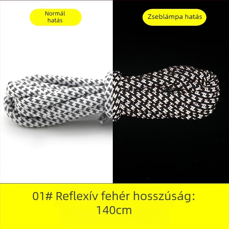 Fényvisszaverő kör alakú cipőfűzőkkel Yeezy 350, 700 és 500 sorozatú sneakers (gumi talp)