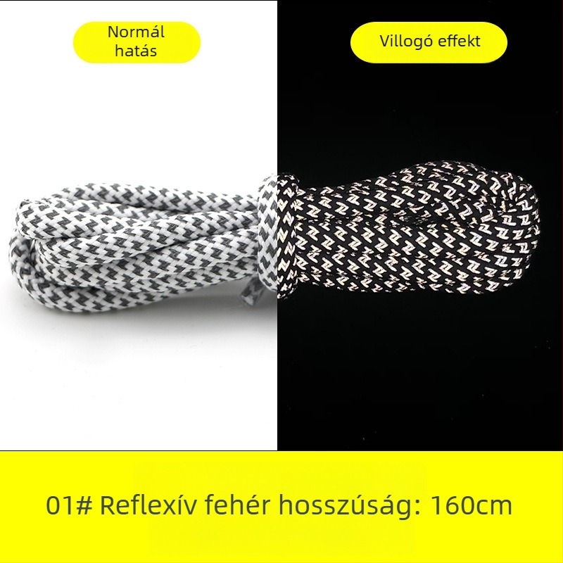 Fényvisszaverő kör alakú cipőfűzőkkel Yeezy 350, 700 és 500 sorozatú sneakers (gumi talp)