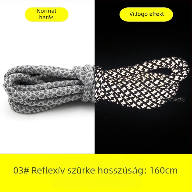 Fényvisszaverő kör alakú cipőfűzőkkel Yeezy 350, 700 és 500 sorozatú sneakers (gumi talp)