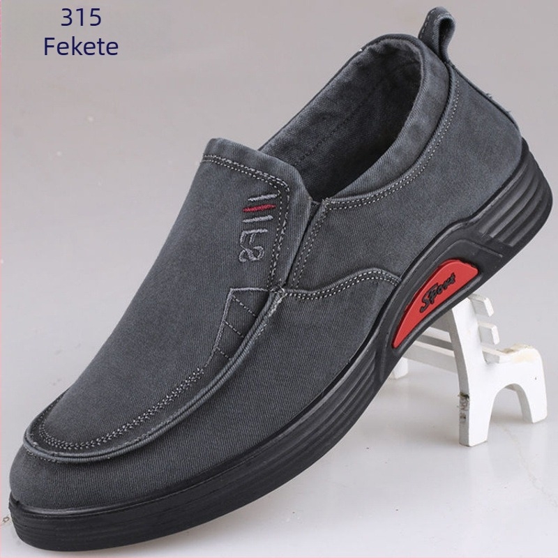 Uniszex denim mindennapi cipő, kerek orr, alacsony sarok 1–3 cm, összetett talp, kender belső bélés