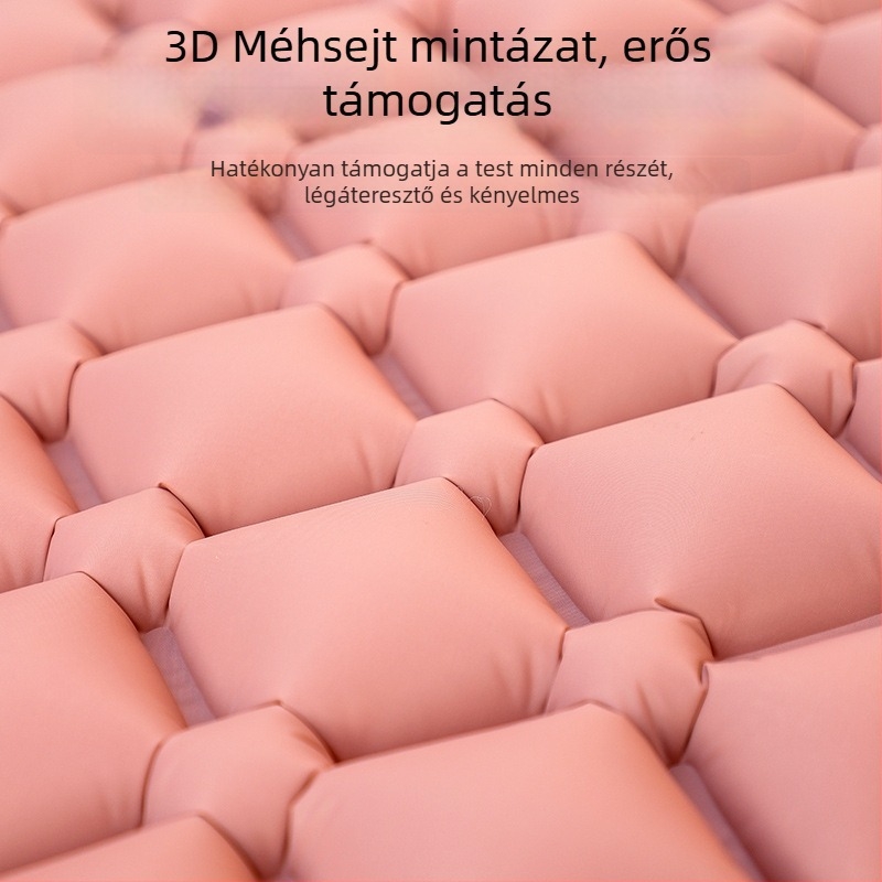 Kempingezéshez felfújható matrac – ultrakönnyű, hordozható és csatlakoztatható; Anyag: bőrbarát szövet + magas rugalmasságú hab; 1–2 fő számára; Nettó súly: 3000 g; Automatikus felfújás