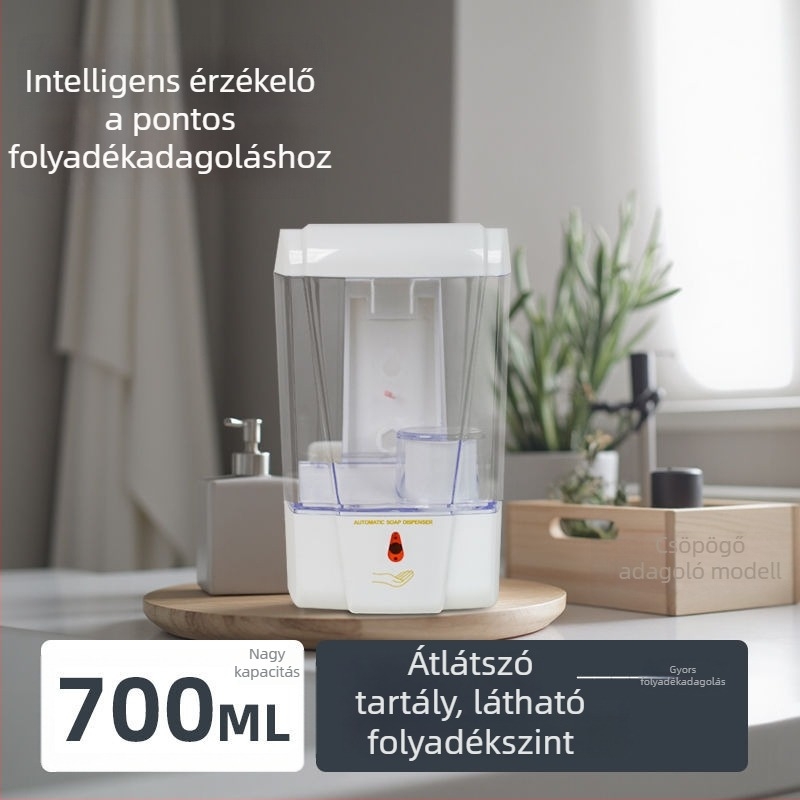 Szenzoros habzó szappan adagoló, falra szerelhető, műanyag, CE tanúsított