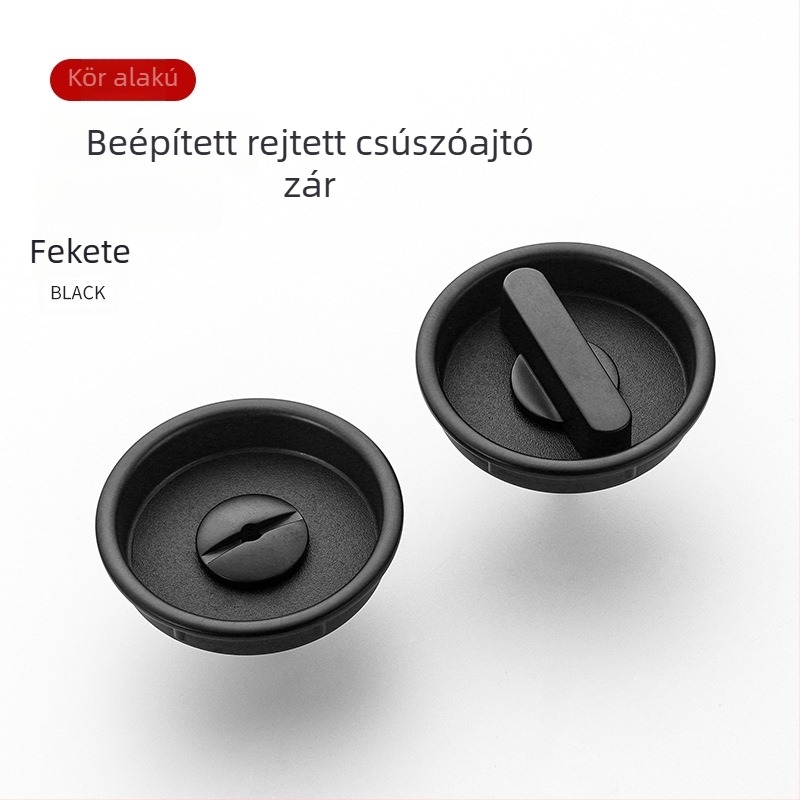 Zsebajtó zár oldalsó fogantyúval, csúszó ajtókhoz, Difule Dfl-075a/076a, cink ötvözet, moderne minimalista stílus