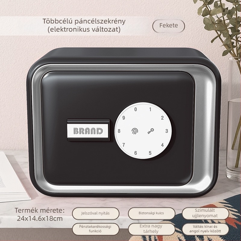 Gyerekek otthoni persely-széf mechanikus jelszavas zárakkal, műanyag kivitel, nagy kapacitás, intelligens lopás elleni védelem