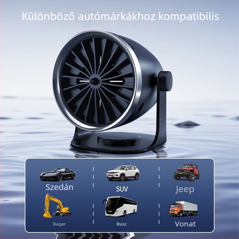 Autómelegítő a jégmentesítéshez és párásodás elleni védelemhez, 12V/24V, 120W, modell FL-006, ABS