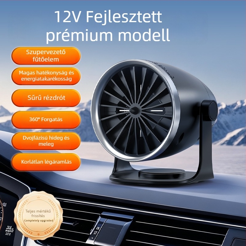 Autómelegítő a jégmentesítéshez és párásodás elleni védelemhez, 12V/24V, 120W, modell FL-006, ABS