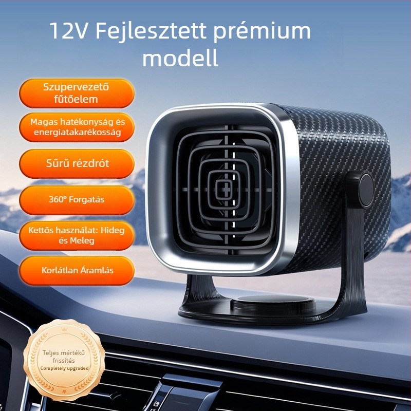 Autómelegítő a jégmentesítéshez és párásodás elleni védelemhez, 12V/24V, 120W, modell FL-006, ABS