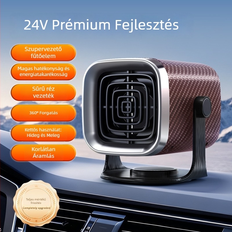 Autómelegítő a jégmentesítéshez és párásodás elleni védelemhez, 12V/24V, 120W, modell FL-006, ABS