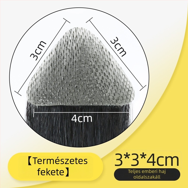M‑formájú hajvonalas póthaj darab uniszexek számára, kézzel szőtt, emberi hajból, egyenes, festhető vagy dauerolható