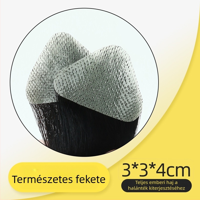 M‑formájú hajvonalas póthaj darab uniszexek számára, kézzel szőtt, emberi hajból, egyenes, festhető vagy dauerolható