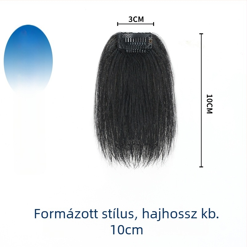 M‑formájú hajvonalas póthaj darab uniszexek számára, kézzel szőtt, emberi hajból, egyenes, festhető vagy dauerolható