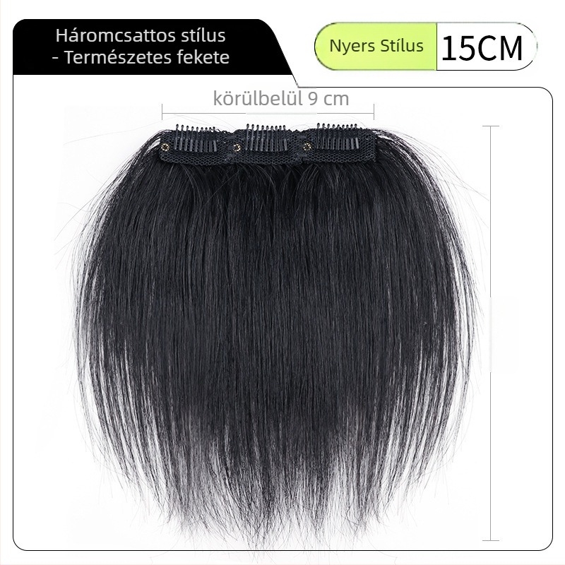 M‑formájú hajvonalas póthaj darab uniszexek számára, kézzel szőtt, emberi hajból, egyenes, festhető vagy dauerolható