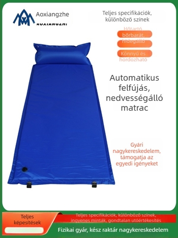 Soar Kamuflált mintázatú automatikusan felfújható nedvességálló alátét kempingezéshez és vészhelyzeti képzéshez — 210T poliészter, 1 személy, 1,5 kg, automatikus felfújás