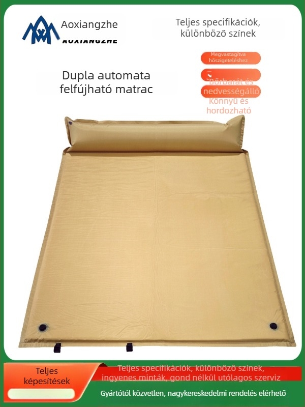 Soar Kamuflált mintázatú automatikusan felfújható nedvességálló alátét kempingezéshez és vészhelyzeti képzéshez — 210T poliészter, 1 személy, 1,5 kg, automatikus felfújás