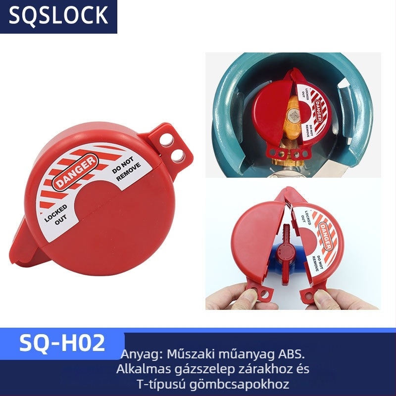 Háztartási gázcsap-zár kézikerékkel, vízóra zár, modell Sqs-h02, rozsdamentes acél