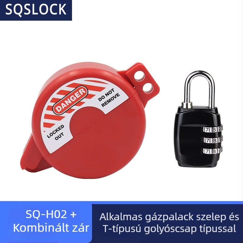 Háztartási gázcsap-zár kézikerékkel, vízóra zár, modell Sqs-h02, rozsdamentes acél