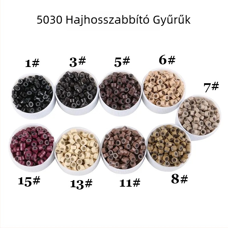 DF001 Szilikon zárógyűrű hajkiegészítőkhöz egyenes hajhoz