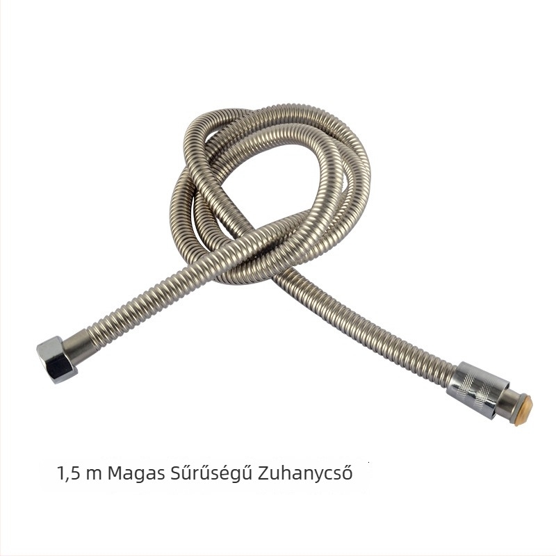 ABS zuhanykészlet, falra szerelhető, turbófej, háromfokozatú állítás, egyetlen gombbal víz leállítása