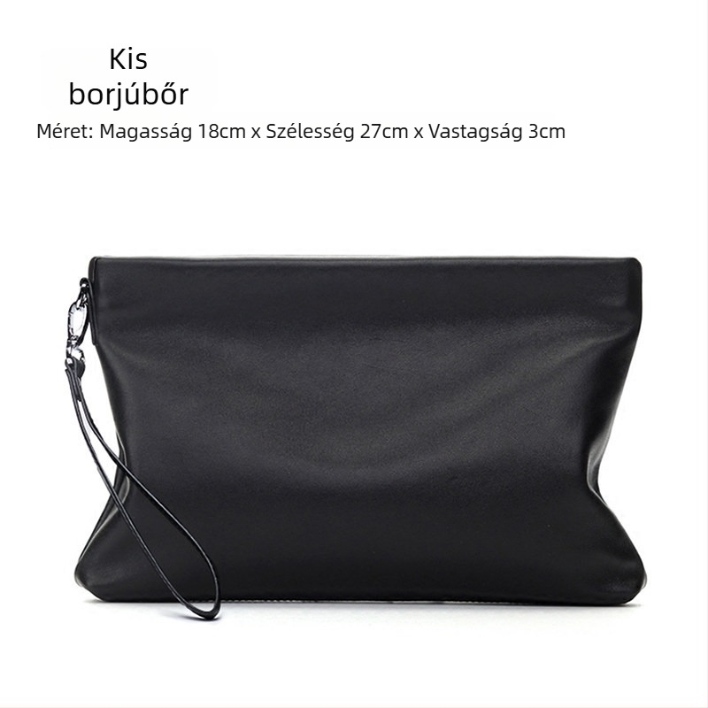 Férfi bőr kézitáska (Stílus: Európa– Amerikai stílus; Anyag: valódi bőr; Bőr jellemzői: báránybőr; Funkció: antibakteriális)