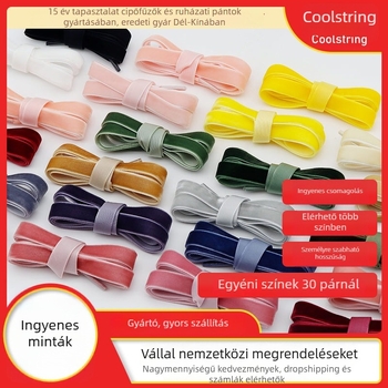 Kulogin egyoldalas velúr cipőfűzők, lapos stílus, 60–200 cm, 16-os sorozat