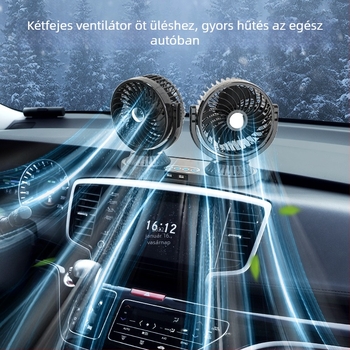 Autó ventilátor | Modell F623U, Teljesítmény 10W, Anyagok: ABS, PP, áramkör-lap, motor